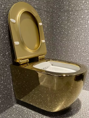 Cocobella Golden Round Wall Hung Toilet