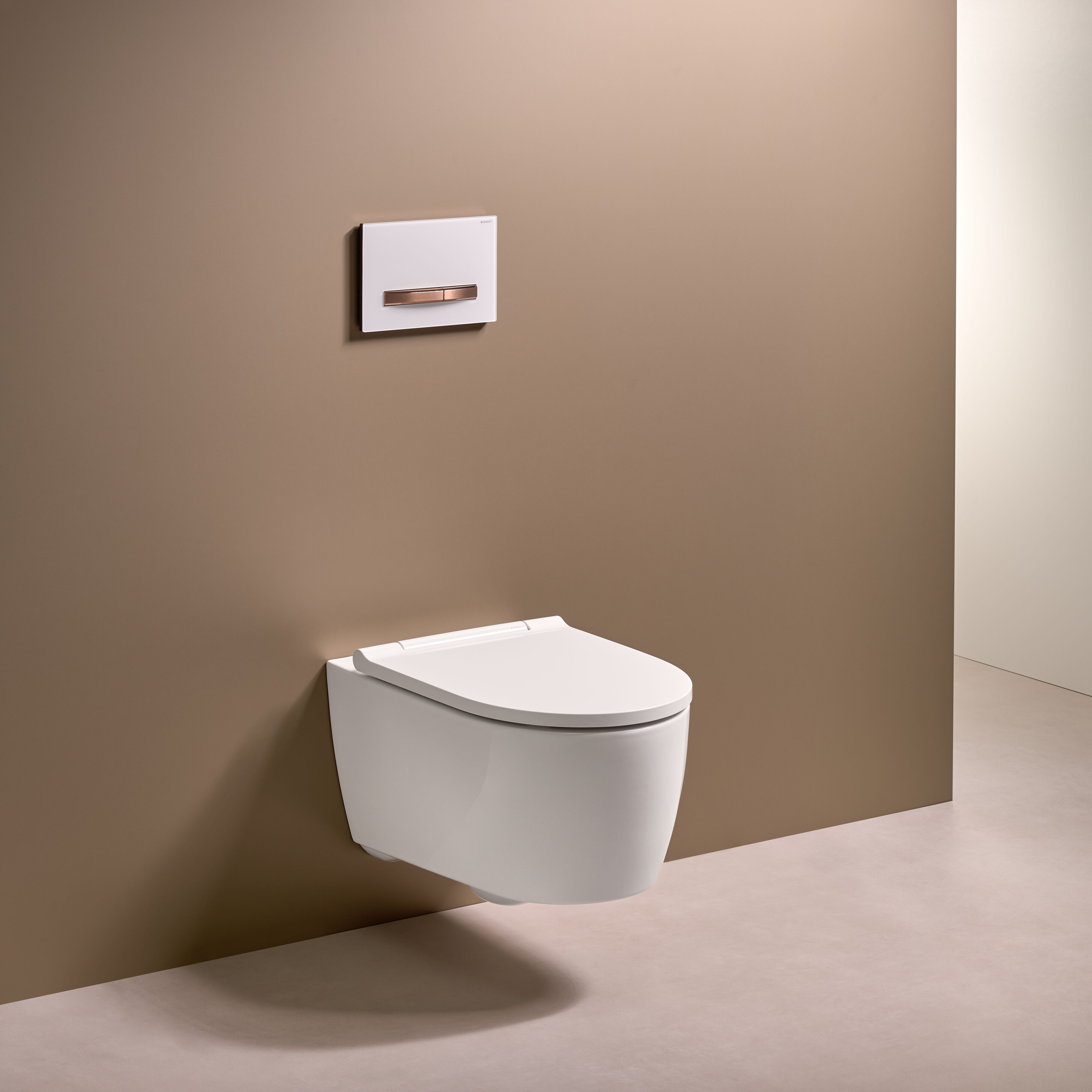 Geberit ONE set of wall-hung WC, washdown, shrouded, TurboFlush, with WC seat