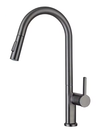 Modern Kitchen 2 Way Faucet Gun Metal